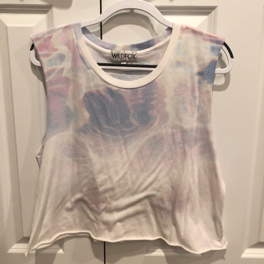 WildFox marble tie dye tank top